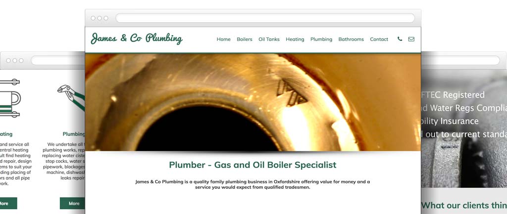 Plumber website design and SEO