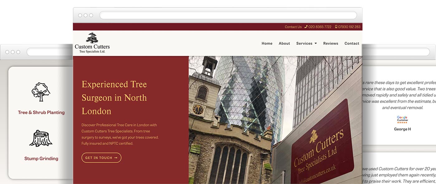 Arboriculturalist website design service