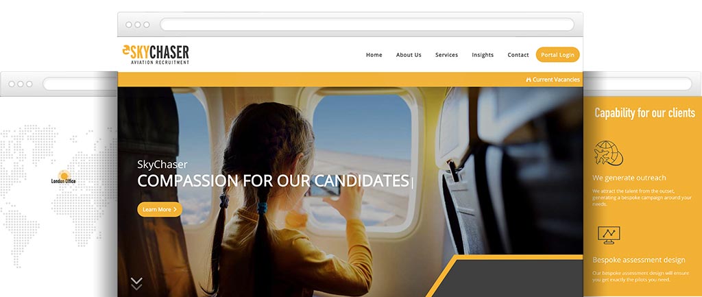 Aviation industry website design