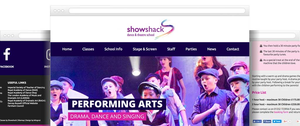 Website for a dance school