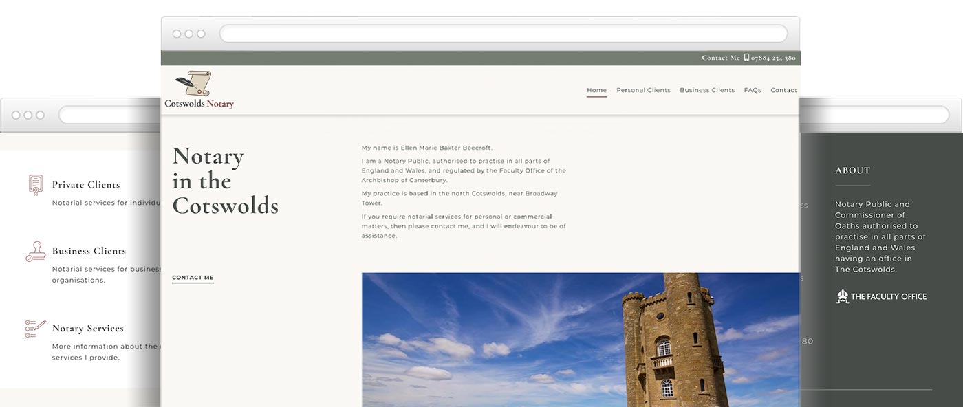 Notary public website design