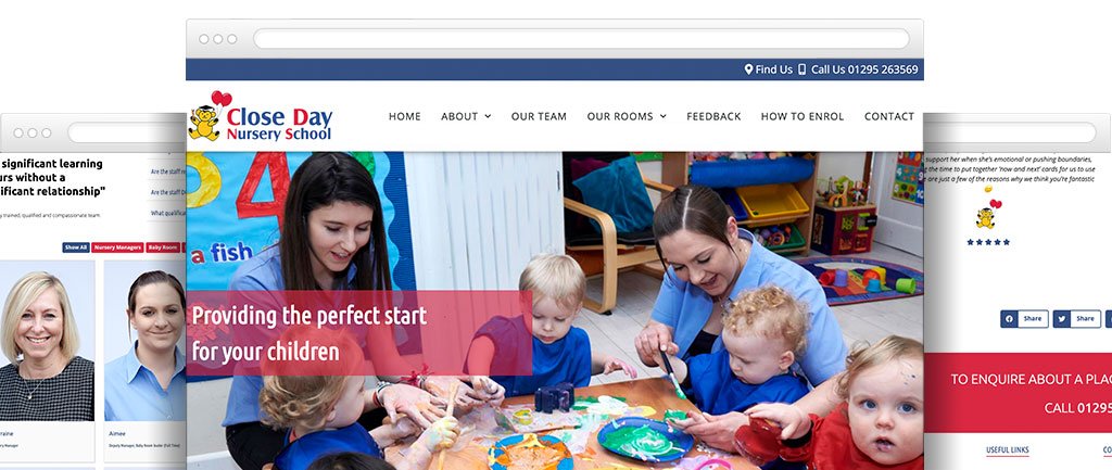 Children's nursery website design