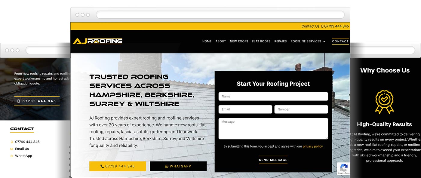 Affordable web design package options for roofing companies