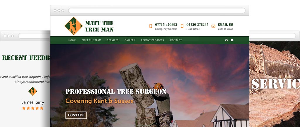 Tree Care website design and SEO