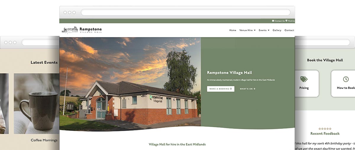 Wordpress village hall website design