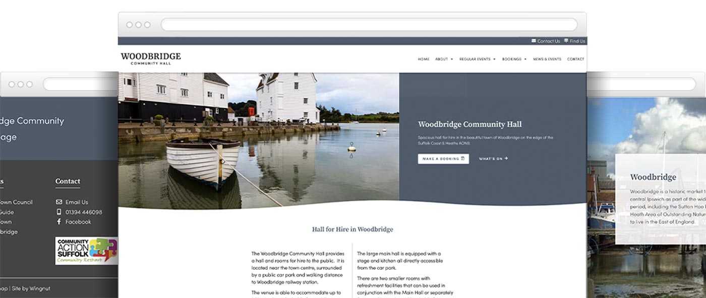 Wordpress community hall web design